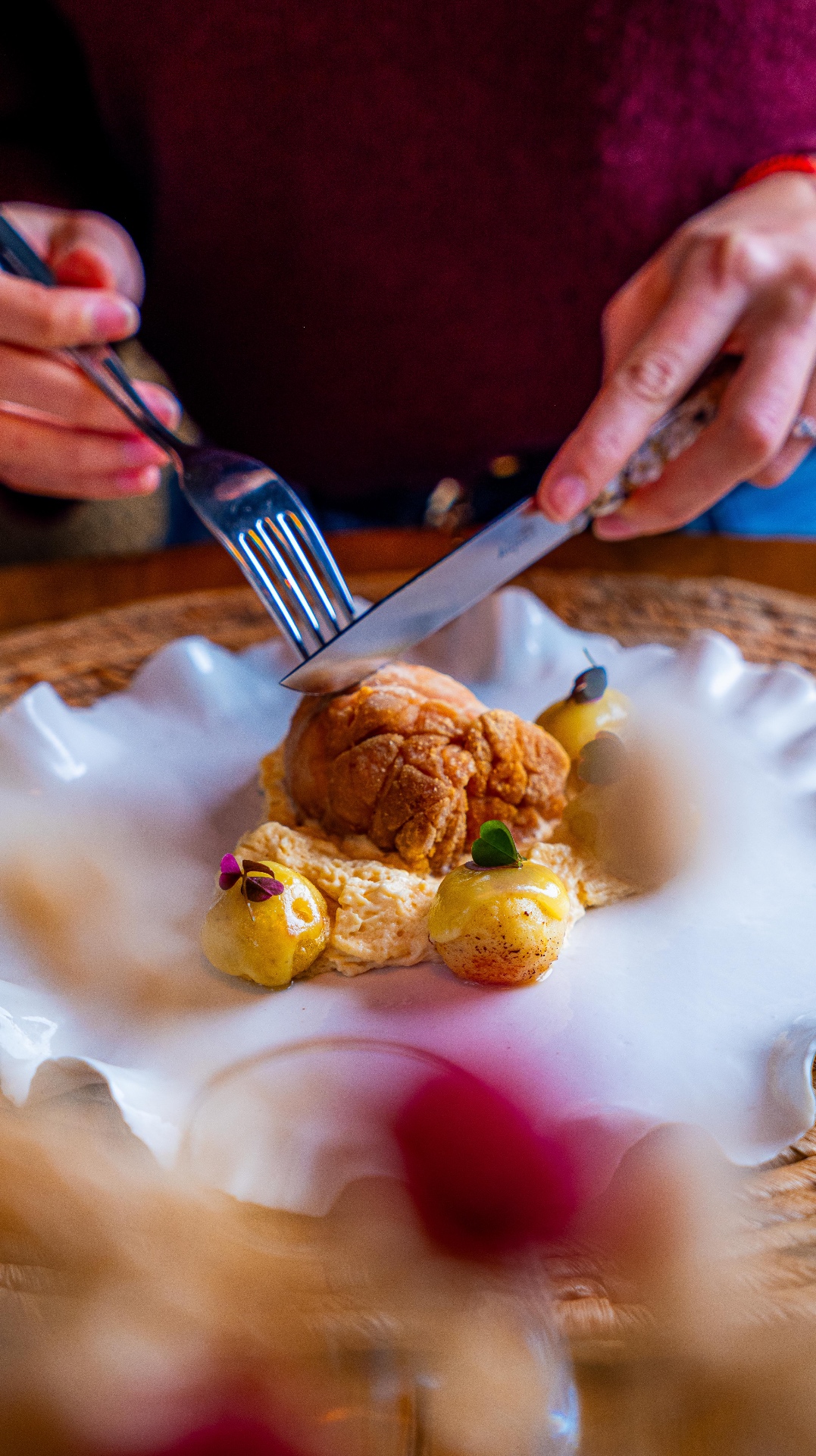 Découpe d'un plat